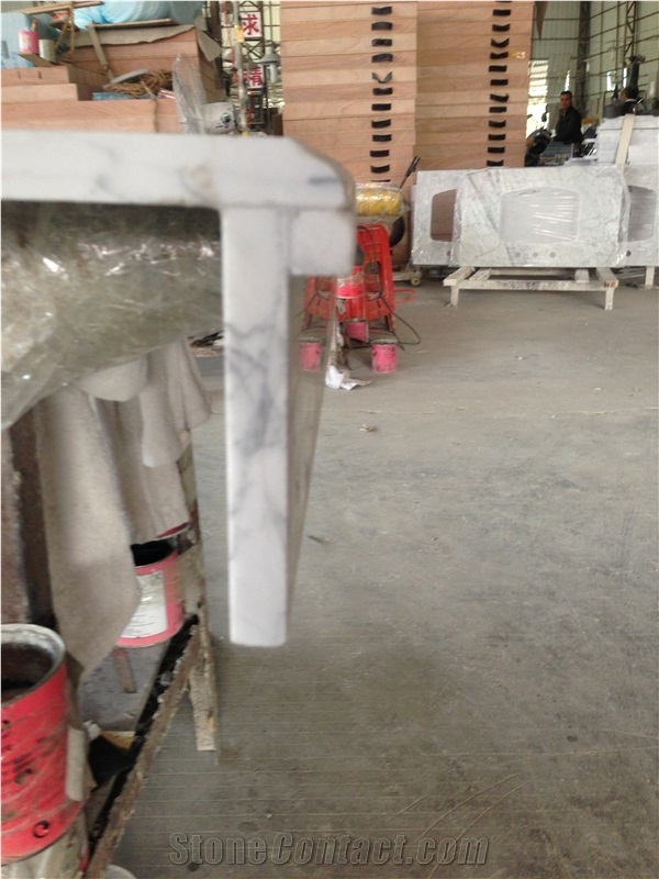 White Carrara Marble Bath Tops