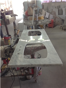 White Carrara Marble Bath Tops