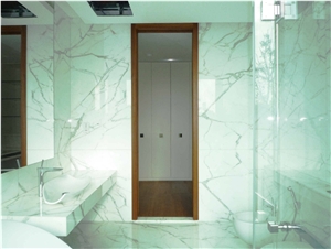 Statuario Venato Marble Bathroom Design