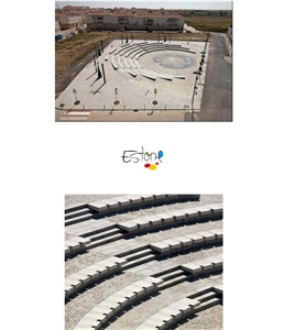 Gris Quintana Granite Landscaping Project Plaza Huerta De La Fuente