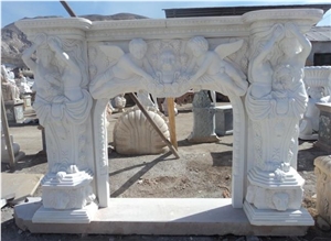 White Marble Fireplace Surround