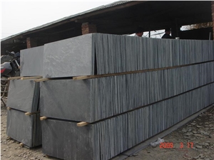 Natural Black Slate Flooring Tiles, Black Flooring Slate, Jiujiang Black Slate