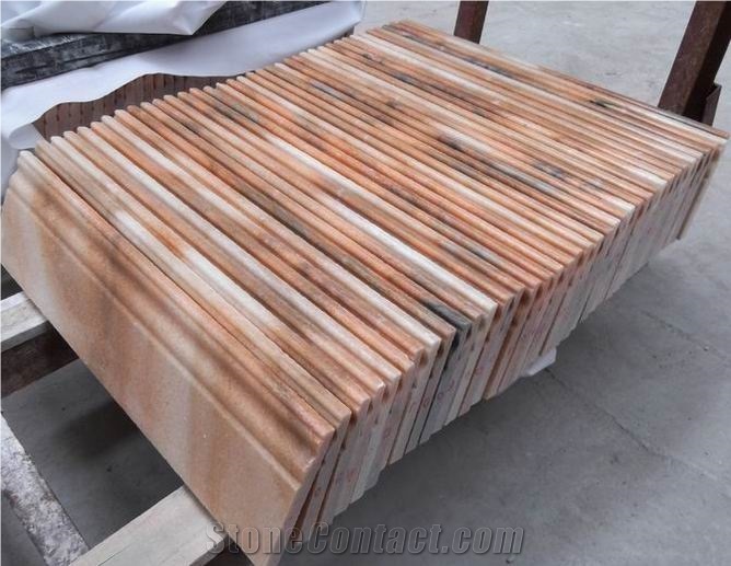 Sunset Red Marble Wall Steps& Stairs, China Red Marble Staircase