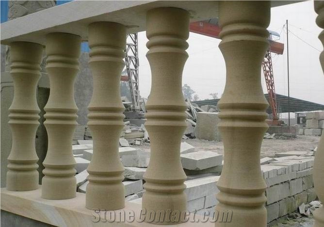Yellow Sandstone Balustrade & Railings