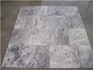 Silver Travertine Tiles, Turkey Grey Travertine