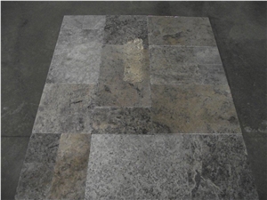 Silver Travertine Tiles, Turkey Grey Travertine