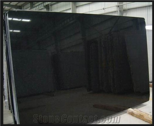 Absolute Black Granite Slabs, Tiles