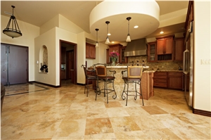Antique Gold Light Travertine Honed and Filled Floor Tile