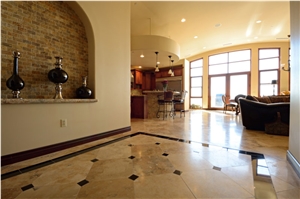 Antique Gold Light Travertine Honed and Filled Floor Tile