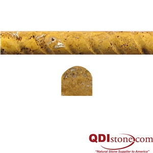 Gold Travertine Honed ​Rope Molding