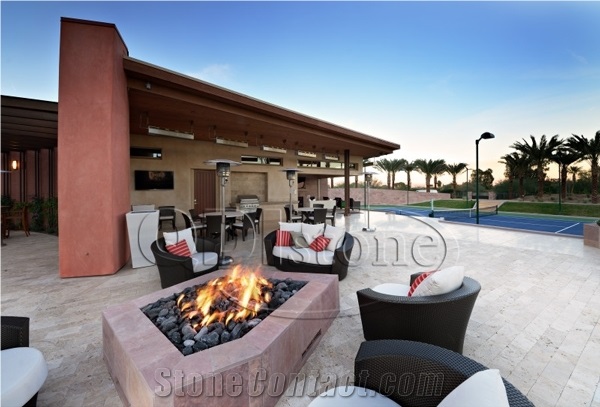 Walnut Travertine Tumbled Pavement