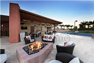 Walnut Travertine Tumbled Pavement