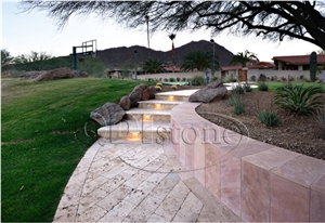Walnut Travertine Tumbled Pavement