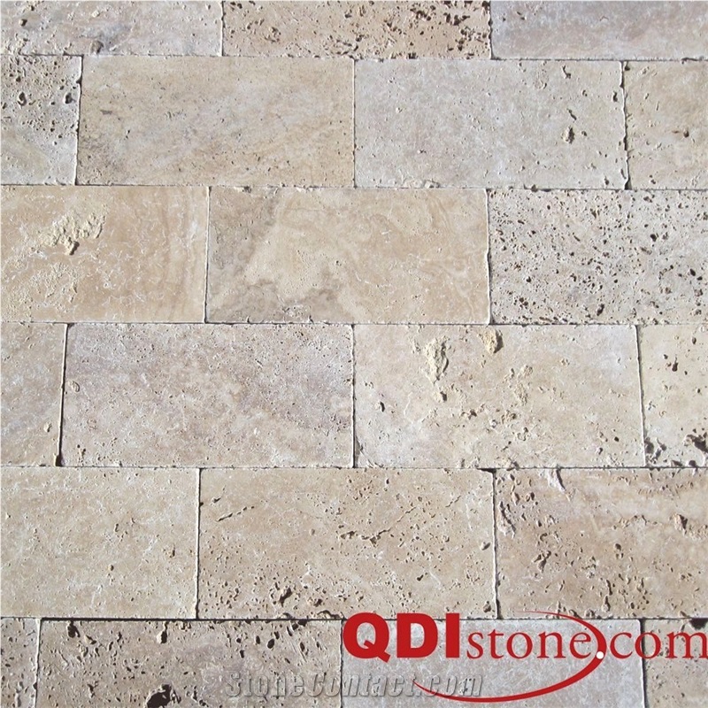 Walnut Travertine Tumbled Pavement