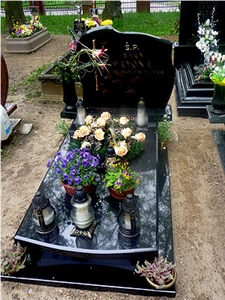 Absolute Black Granite Headstone, Black Granite Monument & Tombstone