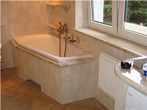 Perlato Royal Limestone Bath Tub Surround