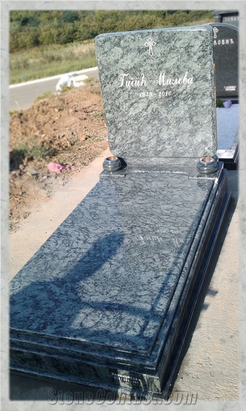Olive Green Granite Monument
