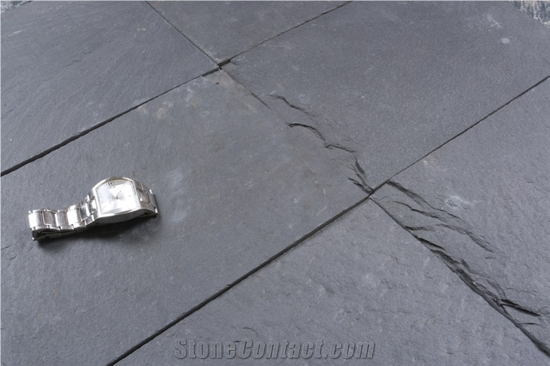 Himachal Black Quartzite Slabs & Tiles, India Black Quartzite Floor Tiles, Covering Tiles