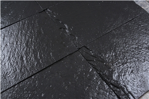 Himachal Black Quartzite Slabs & Tiles, India Black Quartzite Floor Tiles, Covering Tiles