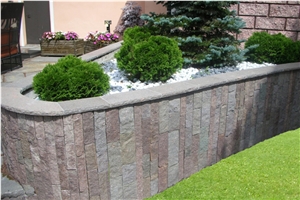 Porfido Rosso Di Meltina Granite Walling