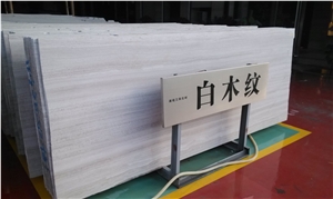 White Wooden Grain Marble Slabs