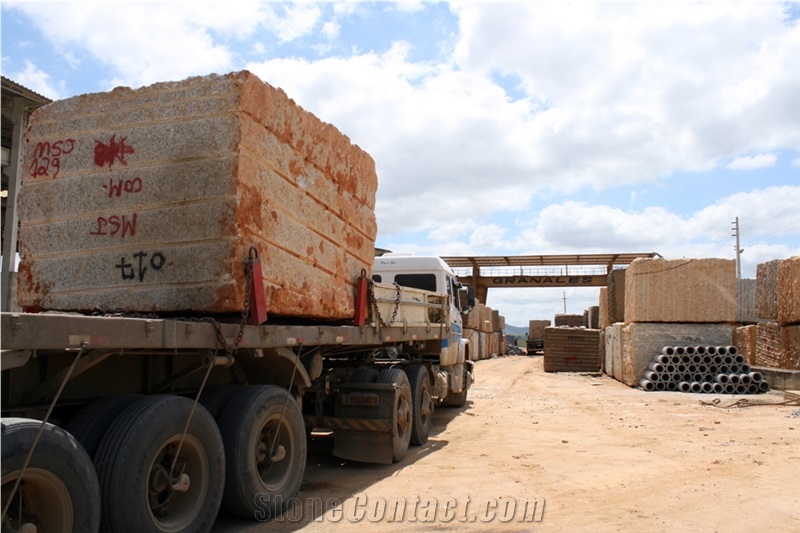 New Venetian Gold Granite Blocks, Yellow Granite Blocks Brazil