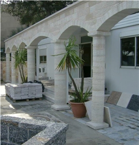 Stones for Columns, Qafe Shtama Beige Limestone Columns