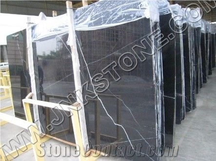 China Marquina Black Marble Slabs & Tiles