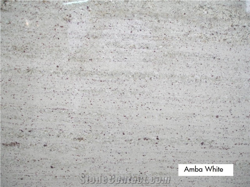 Amba White Granite Slabs, India White Granite Polished Flooring Tiles, Wall Covering Tiles