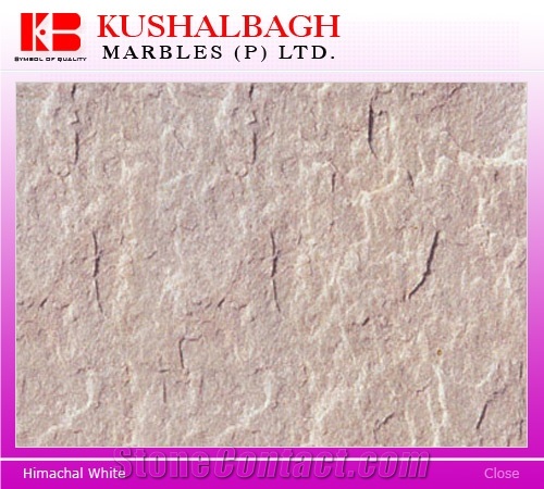 Himachal White Slate Slabs & Tiles, India White Slate
