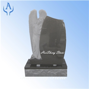Absolute Black Headstone Tombstone Monument, Absolute Black Granite Monuments