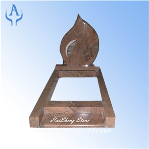 Aurora India Granite Headstone Tombstone Monument