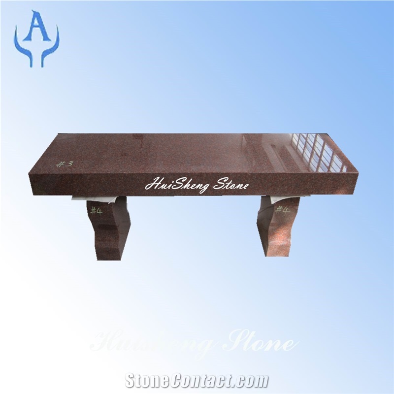 Red Garden Chair Bench, India Red Granite Chairs