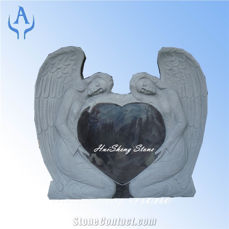 Shanxi Black Granite Headstone Tombstone Monument, Black Granite Monuments