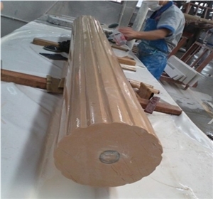 Beige Marble Column Pillar