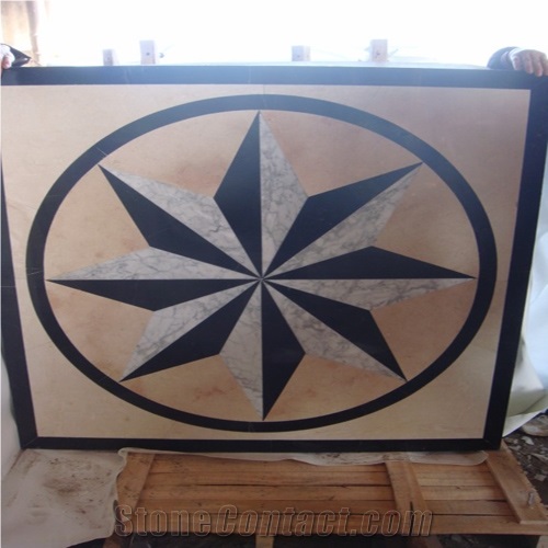 Flooring Stone Medallion, Waterjet Pattern