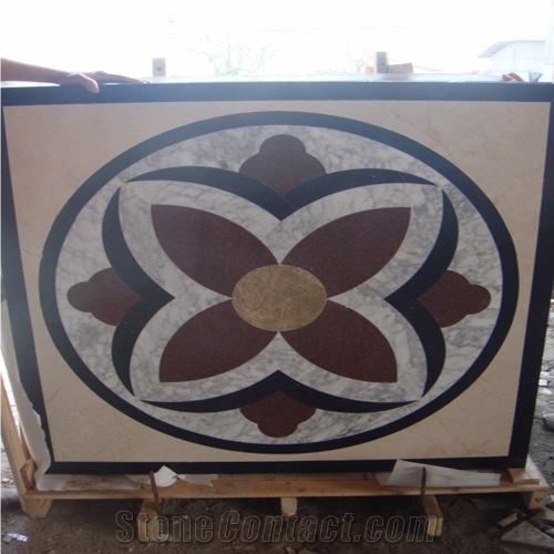 Marble Square Waterjet Medallion