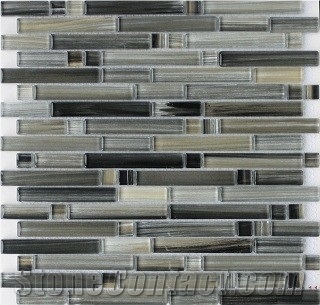 Black Sea Linear Glass Mosaic