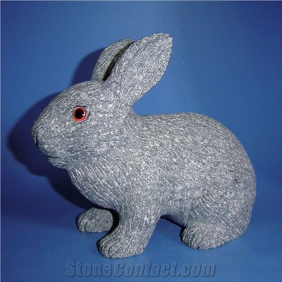 Animal Stone Carving,Rabbit Stone Carving,Animal Stone Sculpture