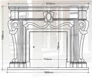 Marble Fireplace Surround,White Marble Fireplace Mantel,Cl-F500