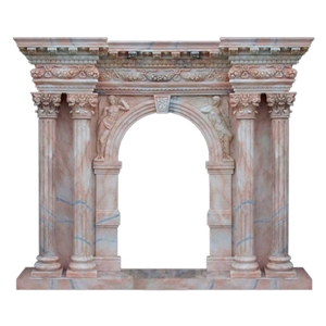Stone Fireplace,Statuary Marble Fireplace Design