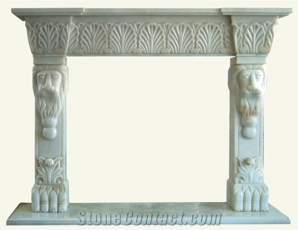 White Marble Fireplace