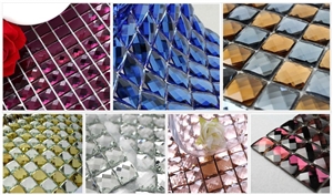 Thirteen Facets Diamond Glass Mosaic,Mosaic in Glass