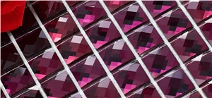 Thirteen Facets Diamond Glass Mosaic,Mosaic in Glass