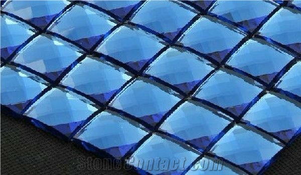 Thirteen Facets Diamond Glass Mosaic,Mosaic in Glass