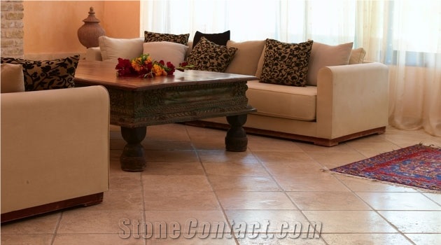 Jerusalem Limestone,Hebron Gold Limestone Floor Tiles, Brushed