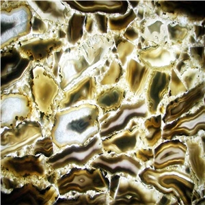 Brown Agate Gem Stone Slab