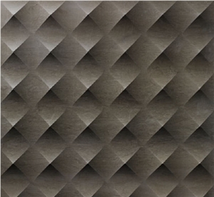 3d Decor Gemma Stone Wall Art Panels, Black Basalt Wall
