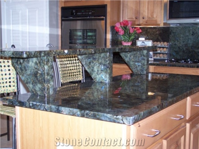 Labradorite Blue Australe Tops, Labradorite Australe Blue Granite Kitchen Countertops