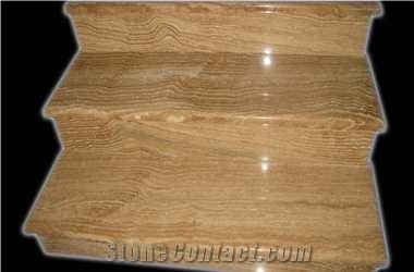 Travertine Noche Stairs/ Steps, Noce Brown Travertine Stairs